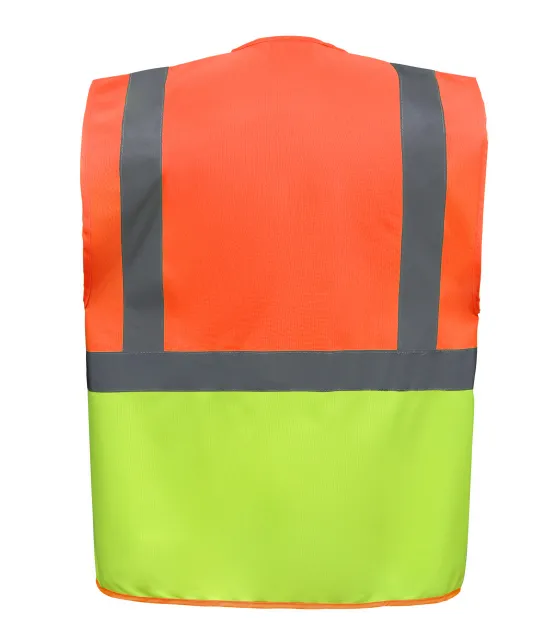 YHVW801 - Multifunctioneel veiligheidshesje Hi Vis Orange / Hi Vis Yellow