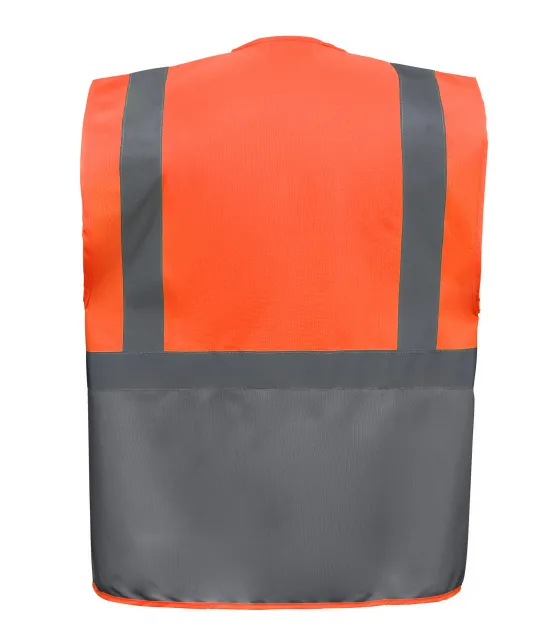 YHVW801 - Multifunctioneel veiligheidshesje Hi Vis Orange / Grey