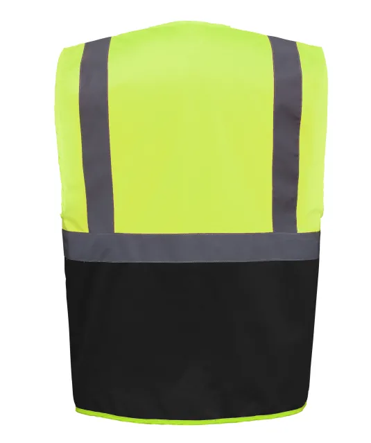 YHVW801 - Multifunctioneel veiligheidshesje Hi Vis Yellow / Black