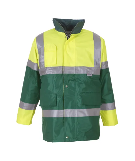YHVP303 - Contrasterende veiligheidsjas Hi Vis Yellow / Green