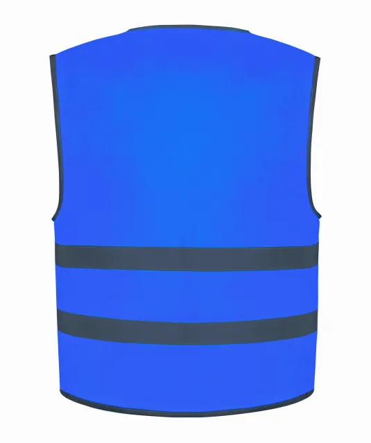 YHVW102CH - Veiligheidshesje met reflecterende zoom en strepen Royal Blue
