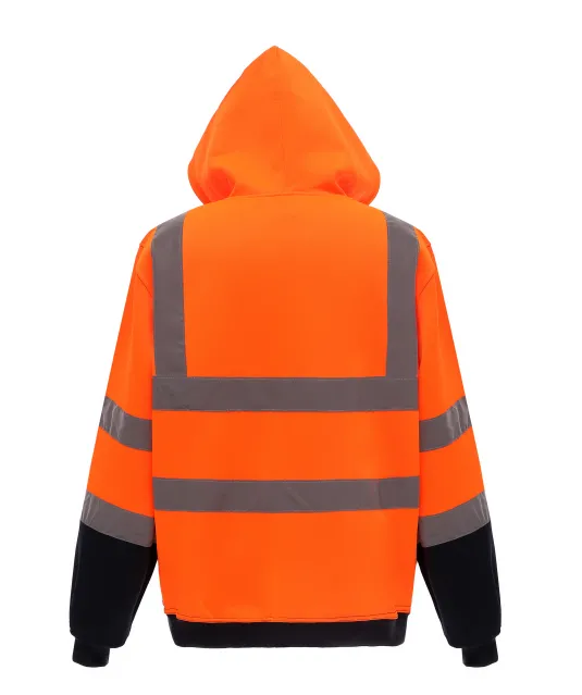 YHVK07 - Veiligheidssweatervest met capuchon Orange / Navy