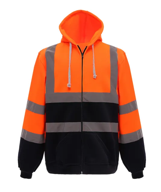 YHVK07 - Veiligheidssweatervest met capuchon Orange / Navy