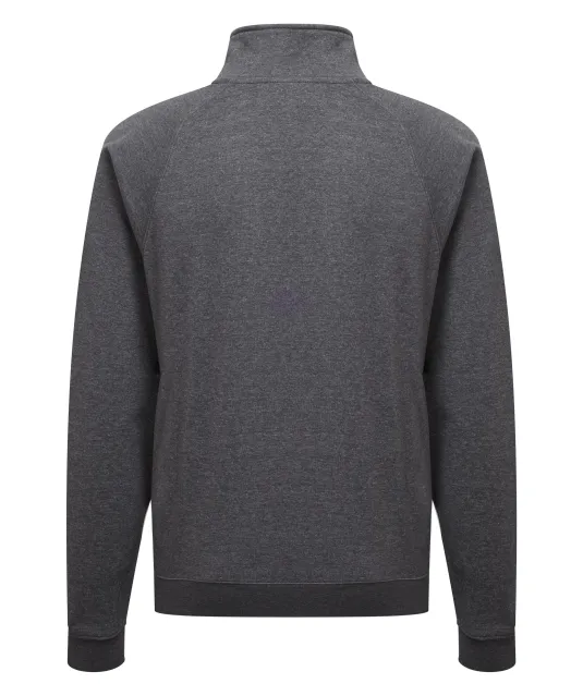 SC165 - Premium Sweater met Ritskraag (62-032-0) Dark Heather Grey