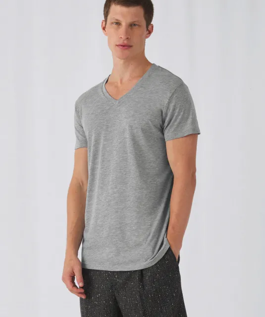 CGTM057 - TriBlend V-neck TEE Heather Light Grey