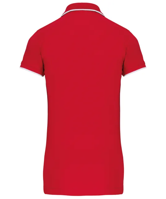 K252 - Damespolo korte mouwen Red / White / Navy