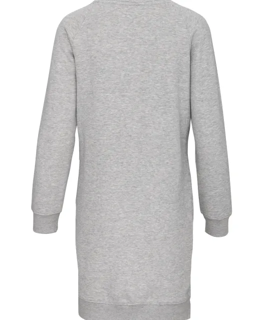 K493 - Bio fleece lounge jurk Light grey heather