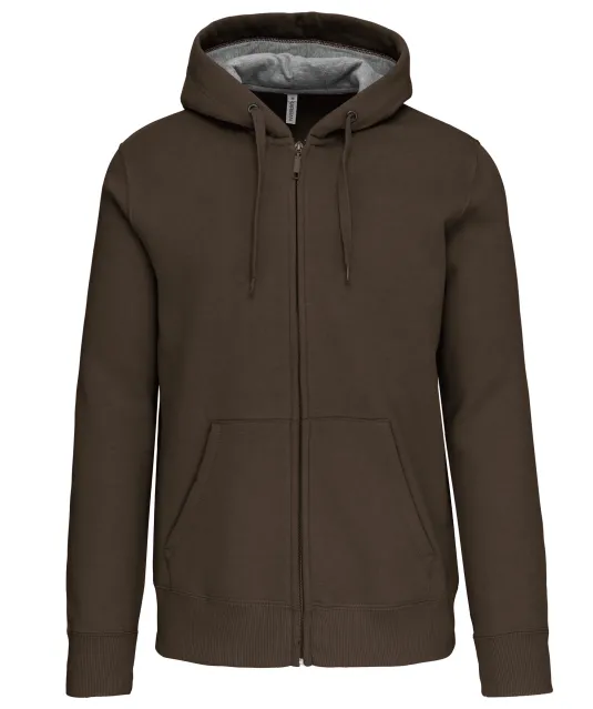 K444 - Sweatvest met capuchon Dark Khaki