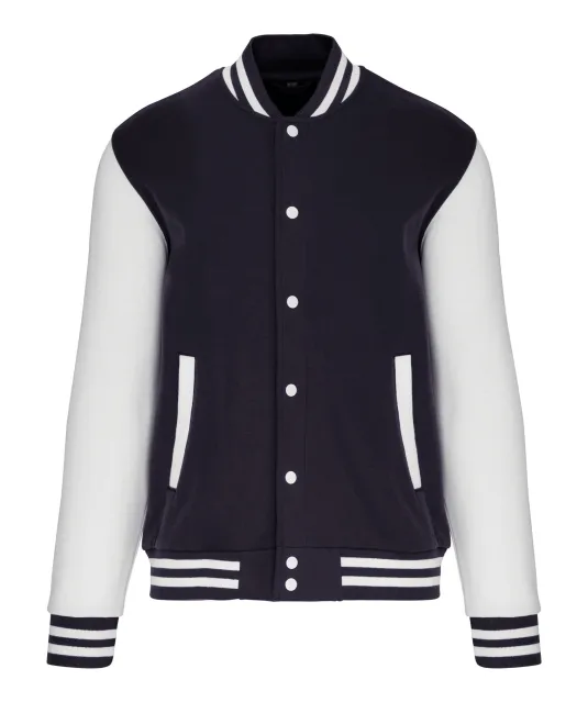 K497 - College jacket unisex Navy / White