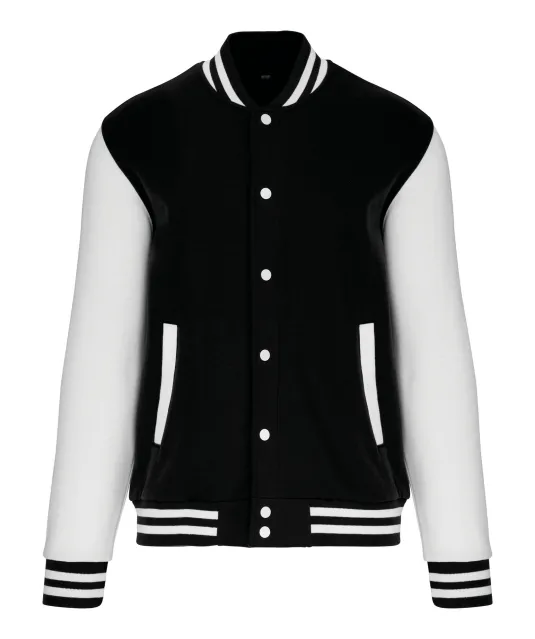 K497 - College jacket unisex Black / White