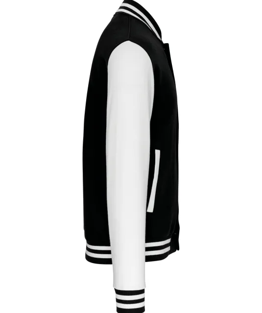 K497 - College jacket unisex Black / White
