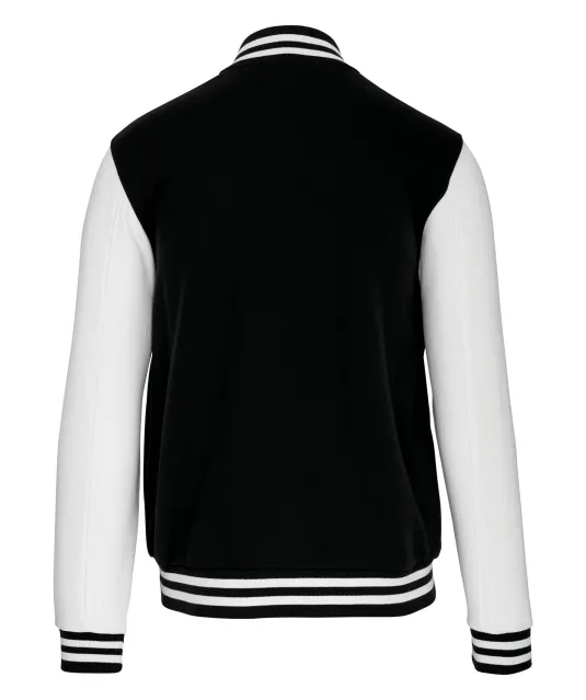 K497 - College jacket unisex Black / White