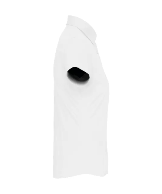K532 - Dames stretch blouse korte mouwen White