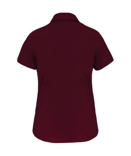 K532 - Dames stretch blouse korte mouwen Wine