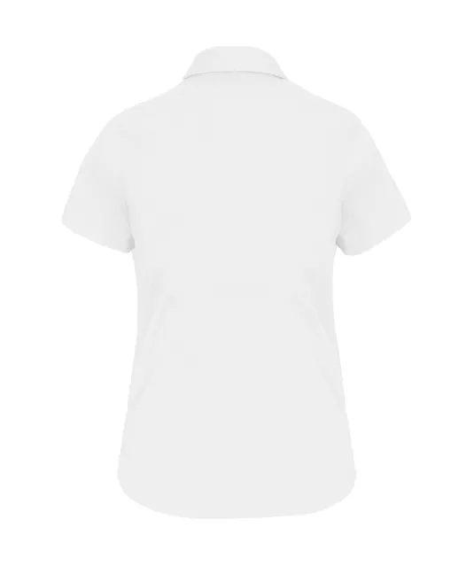K532 - Dames stretch blouse korte mouwen White