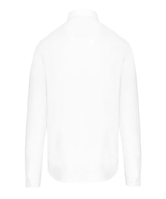 K516 - Heren Oxford overhemd lange mouwen White