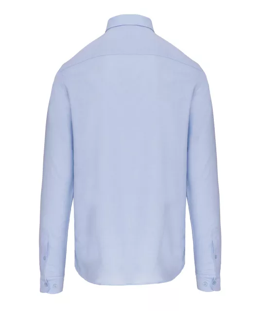K516 - Heren Oxford overhemd lange mouwen Oxford Blue