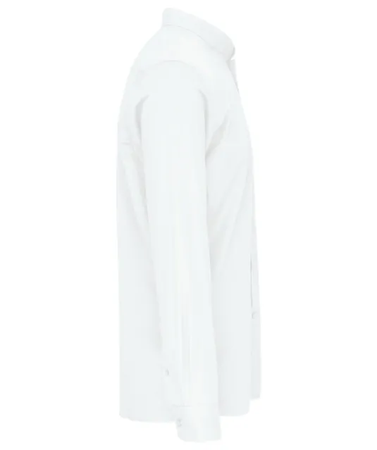 K515 - Herenoverhemd met "Mao" kraag lange mouwen White