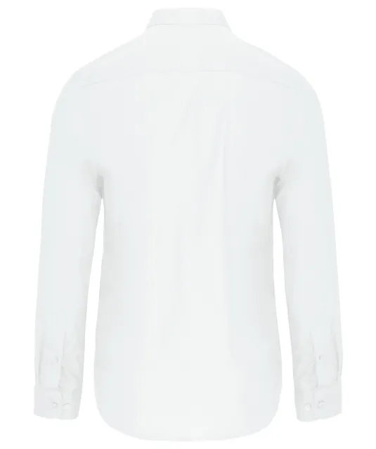 K515 - Herenoverhemd met "Mao" kraag lange mouwen White