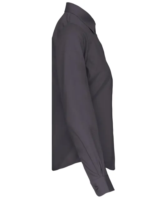 K542 - Dames poplin blouse lange mouwen Zinc