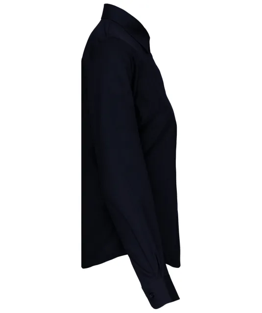 K542 - Dames poplin blouse lange mouwen Navy