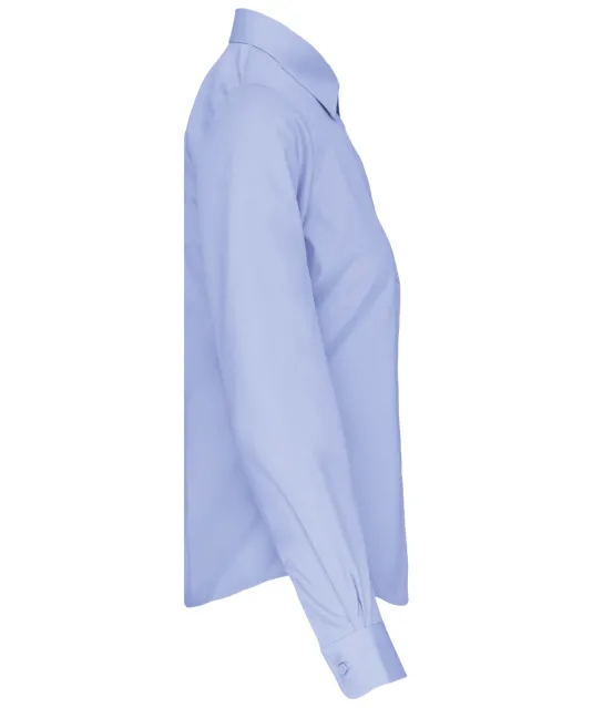 K542 - Dames poplin blouse lange mouwen Bright Sky