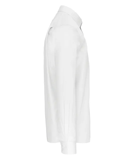 K541 - Heren poplin overhemd lange mouwen White