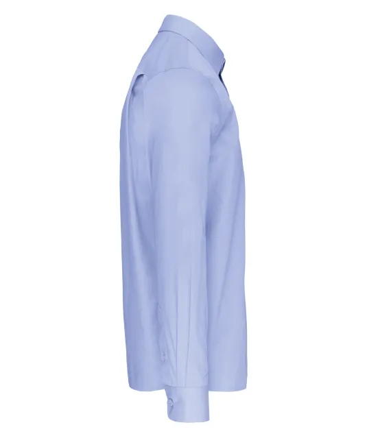 K541 - Heren poplin overhemd lange mouwen Bright Sky