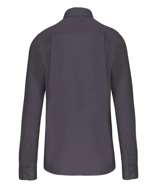 K541 - Heren poplin overhemd lange mouwen Zinc