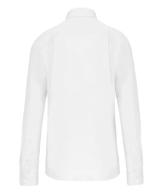 K541 - Heren poplin overhemd lange mouwen White