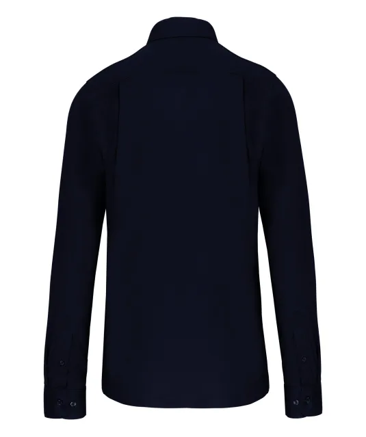 K541 - Heren poplin overhemd lange mouwen Navy