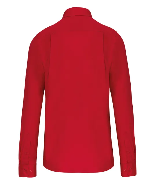 K541 - Heren poplin overhemd lange mouwen Classic Red