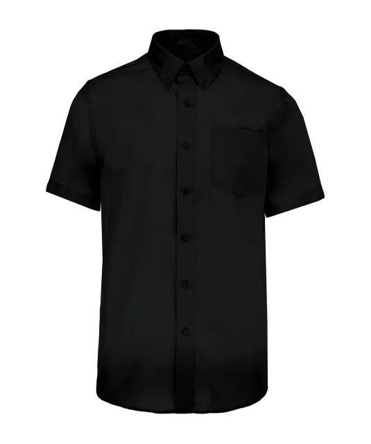 K539 - Heren non-iron micro sergé overhemd korte mouwen Black