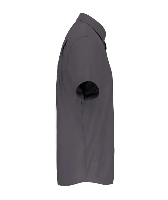 K539 - Heren non-iron micro sergé overhemd korte mouwen Zinc