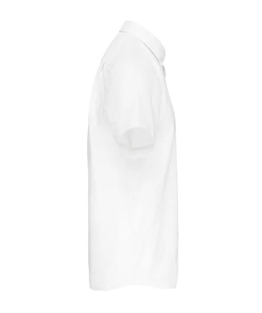 K539 - Heren non-iron micro sergé overhemd korte mouwen White