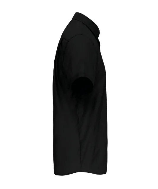 K539 - Heren non-iron micro sergé overhemd korte mouwen Black