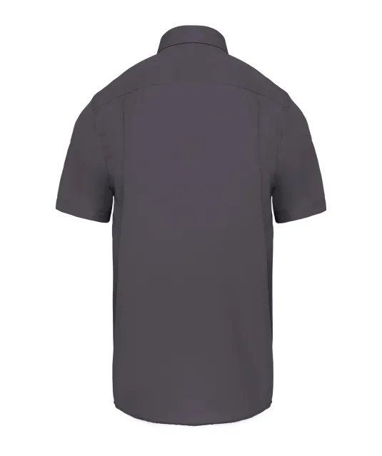 K539 - Heren non-iron micro sergé overhemd korte mouwen Zinc
