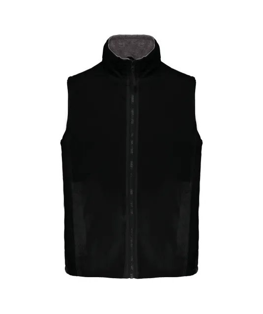K679 - Met fleece gevoerde bodywarmer unisex Black / Grey