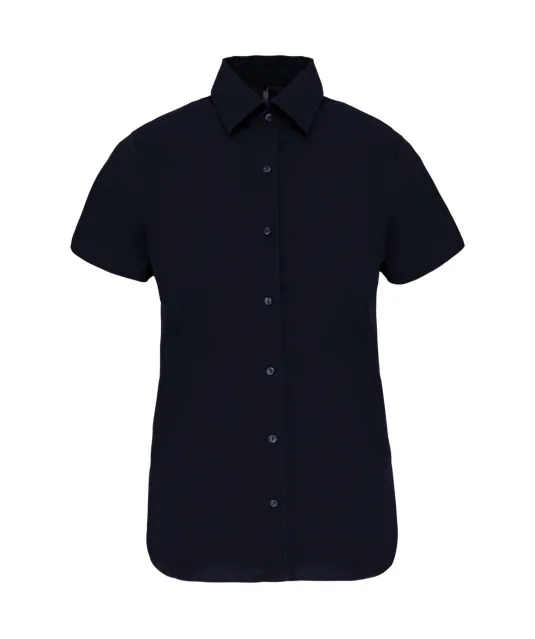 K532 - Dames stretch blouse korte mouwen Navy