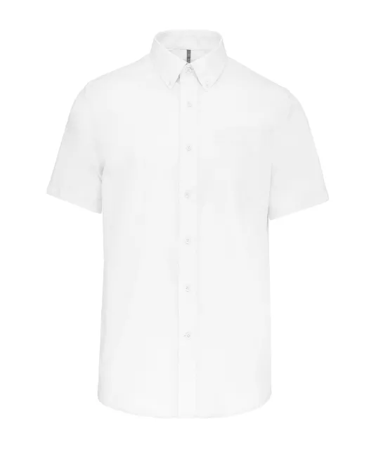 K539 - Heren non-iron micro sergé overhemd korte mouwen White