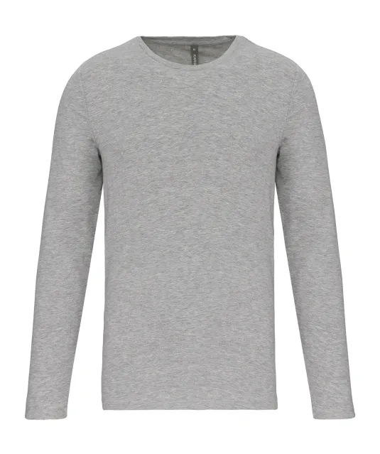 K3016 - T-shirt ronde hals lange mouwen Light grey heather