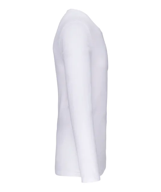 K3016 - T-shirt ronde hals lange mouwen White