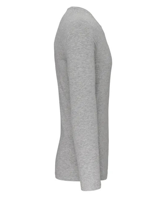 K3016 - T-shirt ronde hals lange mouwen Light grey heather