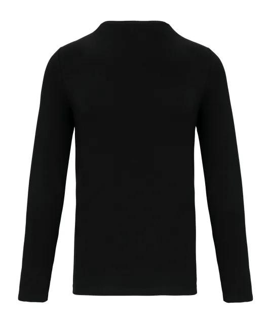 K3016 - T-shirt ronde hals lange mouwen Black