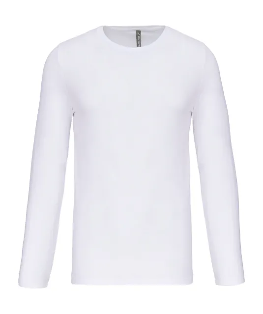 K3016 - T-shirt ronde hals lange mouwen White