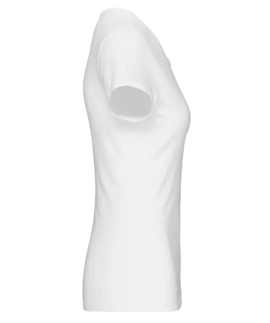 K3015 - Dames-t-shirt V-hals korte mouwen White