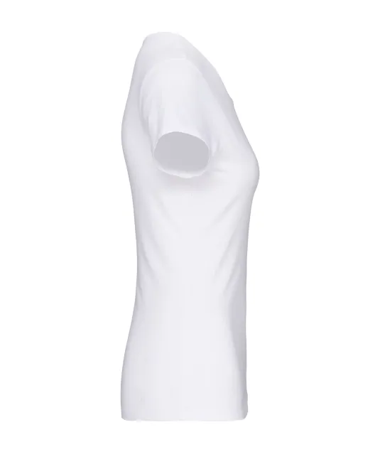 K3013 - Dames-t-shirt ronde hals korte mouwen White