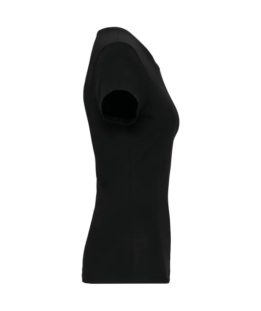 K3013 - Dames-t-shirt ronde hals korte mouwen Black