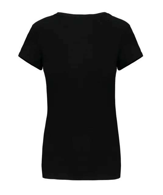 K3013 - Dames-t-shirt ronde hals korte mouwen Black