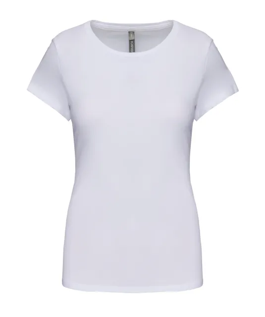 K3013 - Dames-t-shirt ronde hals korte mouwen White